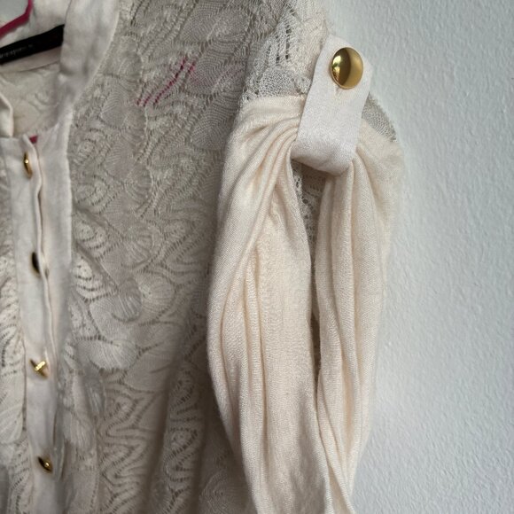 Sz6 Lace Cream Top Made in USA 🇺🇸 - Picture 4 of 8